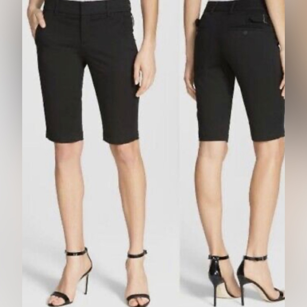 NWT VINCE Khaki Bermuda Shorts (Black, Sz 2)